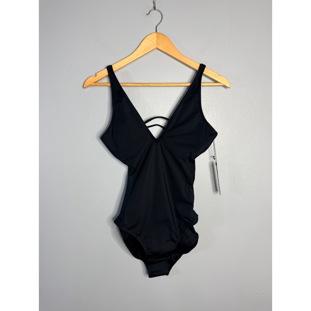 Ta3 Plungey Black XS X-Long One Piece Swim NWT